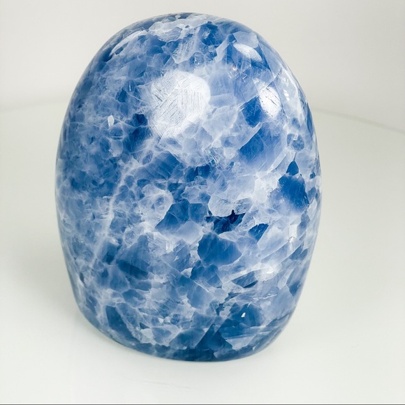 Blue Calcite Free Form Mineral Decor - Picture 2 of 14